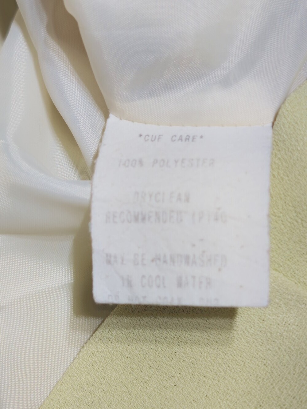 1980s Cue Design Australia Sz 6 /8 Short Sleeve Skirt Set Sage Tinted Cream - Picture 7 of 8
